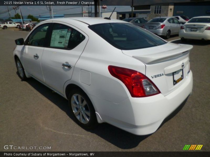 Fresh Powder / Charcoal 2015 Nissan Versa 1.6 SL Sedan