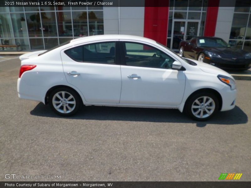 Fresh Powder / Charcoal 2015 Nissan Versa 1.6 SL Sedan