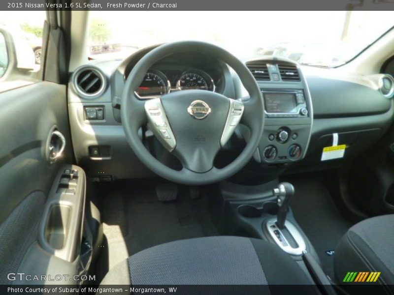 Fresh Powder / Charcoal 2015 Nissan Versa 1.6 SL Sedan
