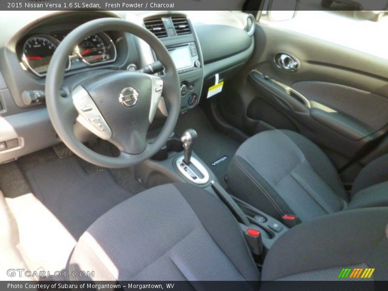 Fresh Powder / Charcoal 2015 Nissan Versa 1.6 SL Sedan