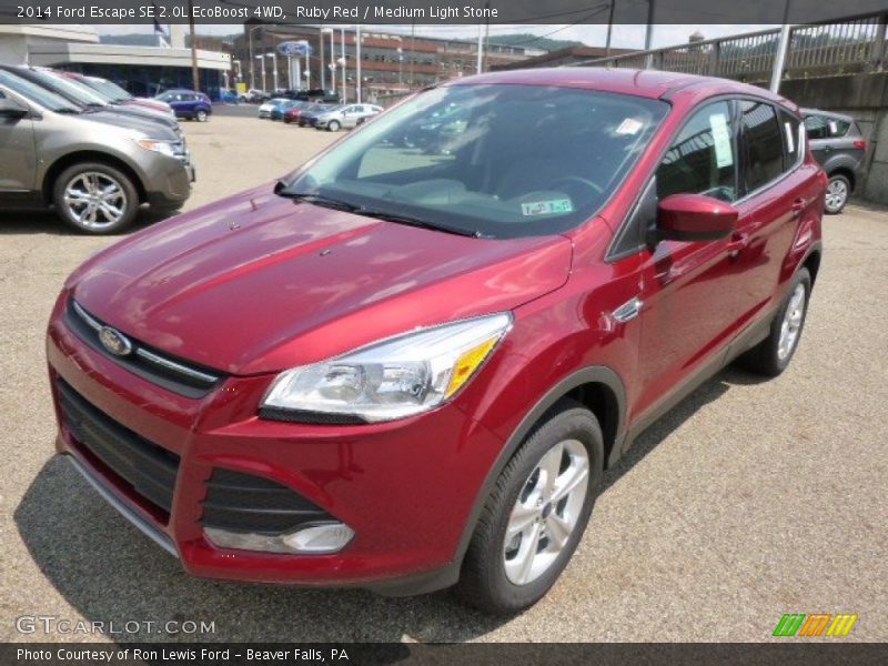 Ruby Red / Medium Light Stone 2014 Ford Escape SE 2.0L EcoBoost 4WD