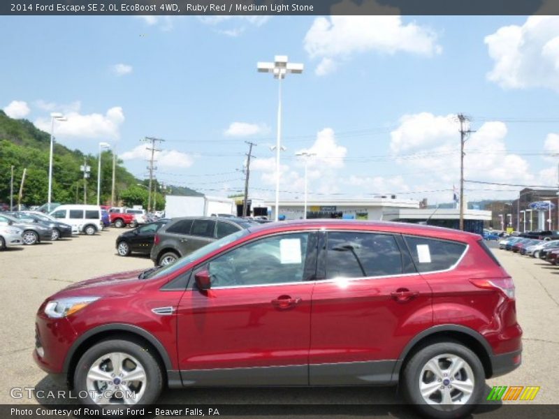 Ruby Red / Medium Light Stone 2014 Ford Escape SE 2.0L EcoBoost 4WD