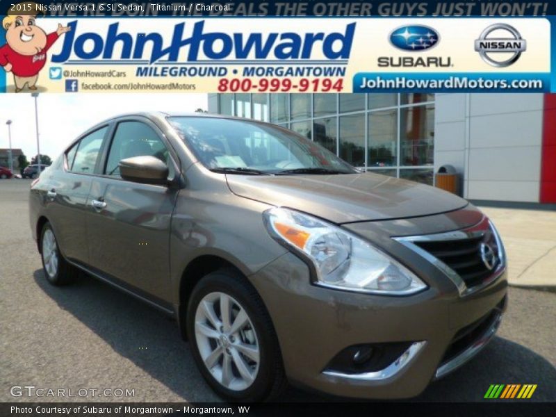 Titanium / Charcoal 2015 Nissan Versa 1.6 SL Sedan