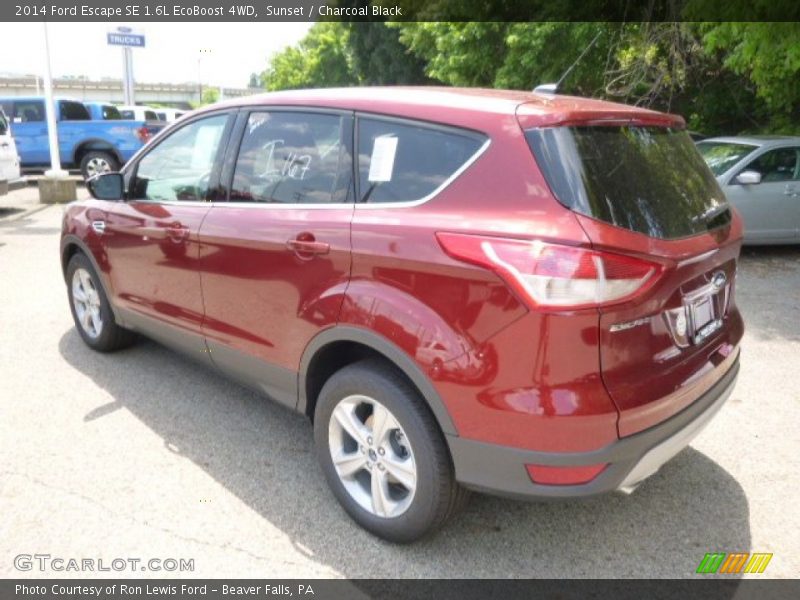 Sunset / Charcoal Black 2014 Ford Escape SE 1.6L EcoBoost 4WD