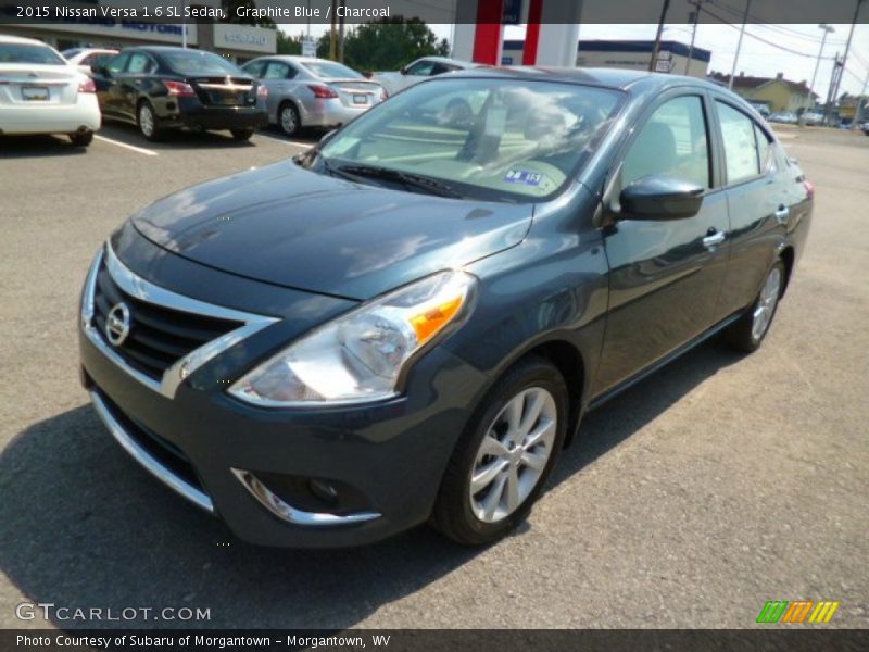 Graphite Blue / Charcoal 2015 Nissan Versa 1.6 SL Sedan