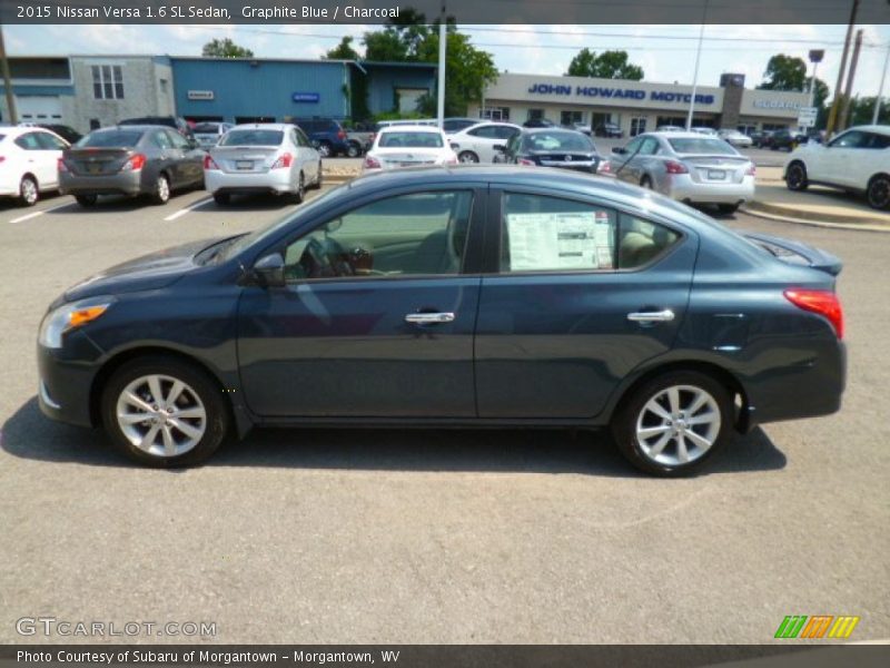 Graphite Blue / Charcoal 2015 Nissan Versa 1.6 SL Sedan