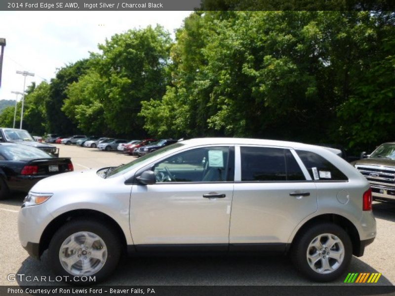 Ingot Silver / Charcoal Black 2014 Ford Edge SE AWD