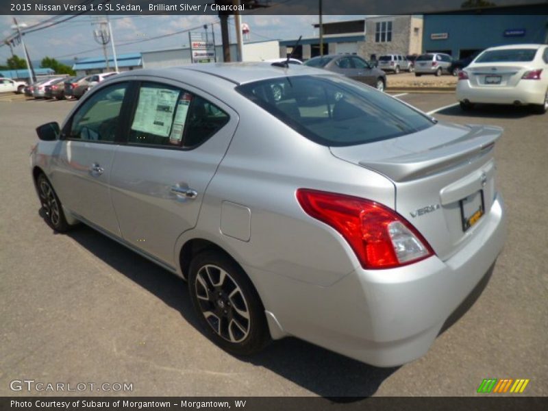 Brilliant Silver / Charcoal 2015 Nissan Versa 1.6 SL Sedan