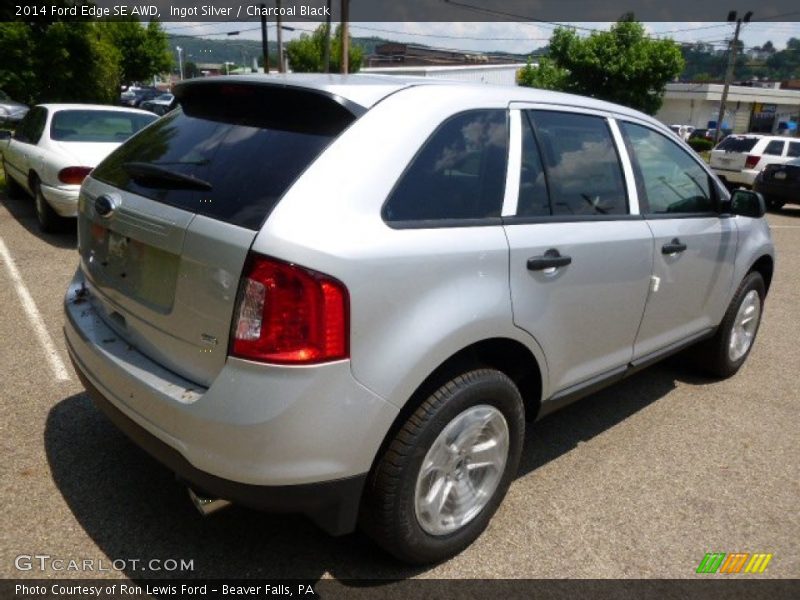 Ingot Silver / Charcoal Black 2014 Ford Edge SE AWD