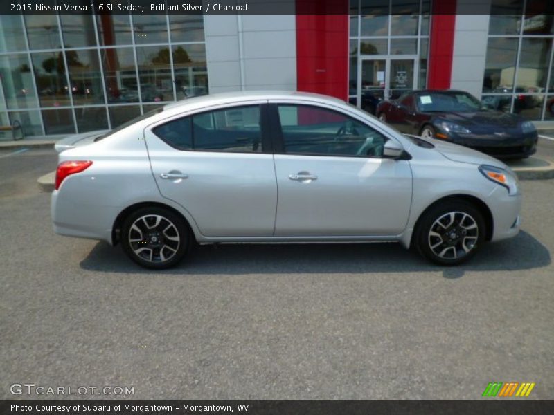 Brilliant Silver / Charcoal 2015 Nissan Versa 1.6 SL Sedan