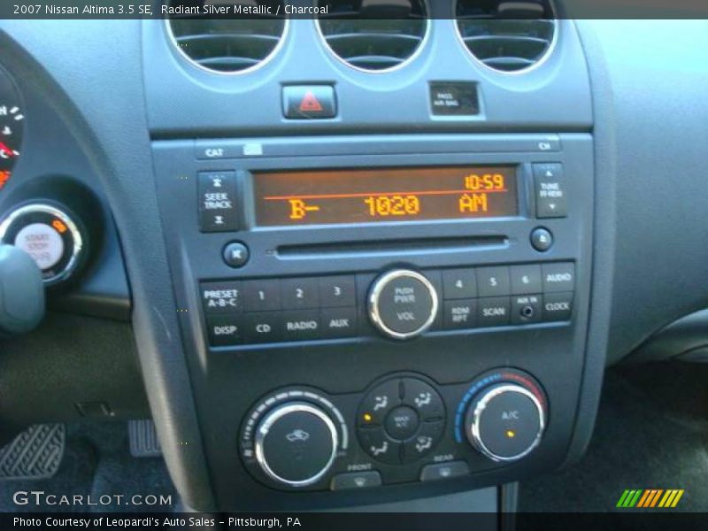 Radiant Silver Metallic / Charcoal 2007 Nissan Altima 3.5 SE