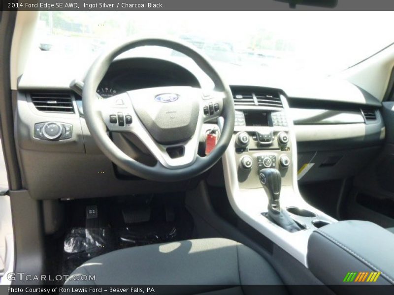 Ingot Silver / Charcoal Black 2014 Ford Edge SE AWD
