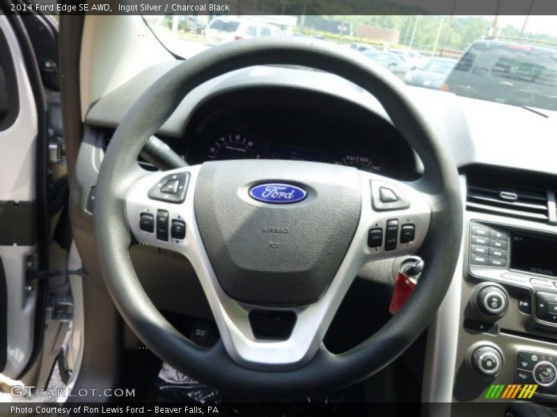 Ingot Silver / Charcoal Black 2014 Ford Edge SE AWD