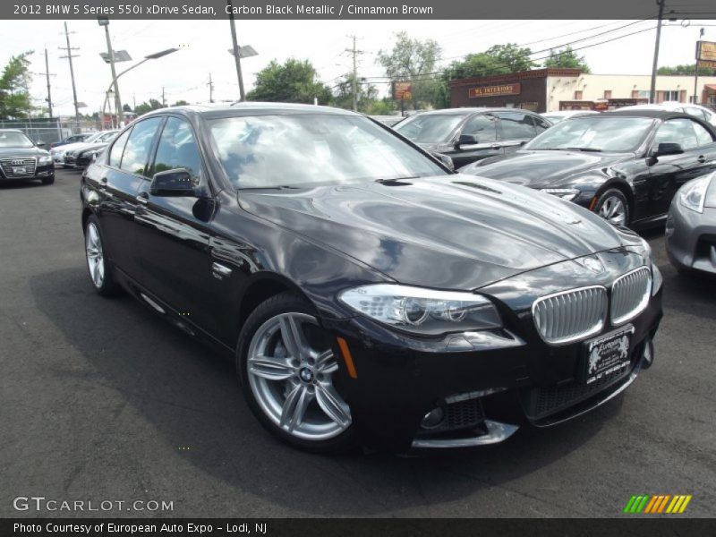 Carbon Black Metallic / Cinnamon Brown 2012 BMW 5 Series 550i xDrive Sedan