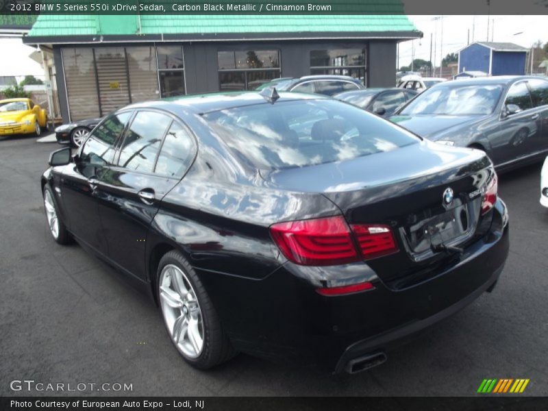 Carbon Black Metallic / Cinnamon Brown 2012 BMW 5 Series 550i xDrive Sedan