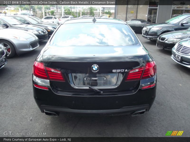 Carbon Black Metallic / Cinnamon Brown 2012 BMW 5 Series 550i xDrive Sedan
