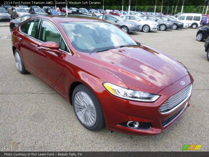 Sunset / Medium Soft Ceramic 2014 Ford Fusion Titanium AWD