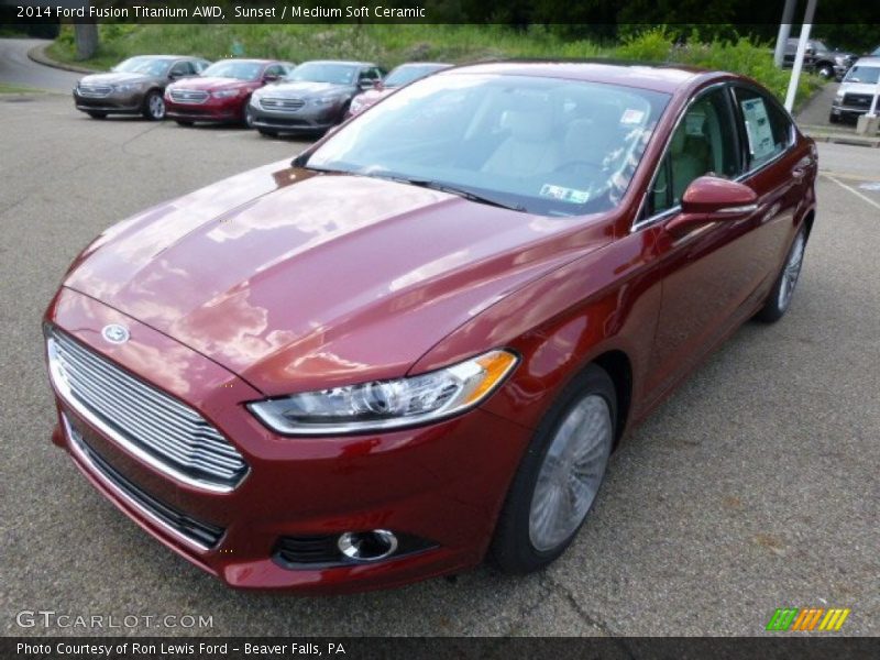 Sunset / Medium Soft Ceramic 2014 Ford Fusion Titanium AWD