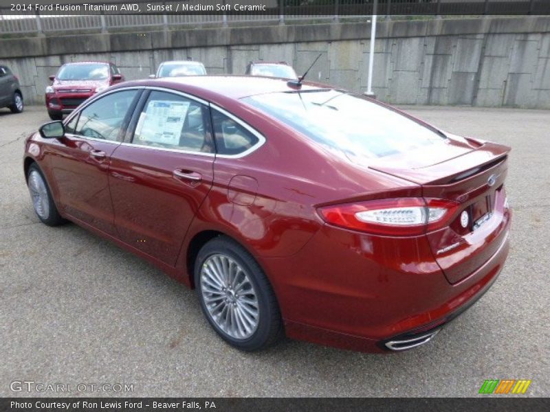 Sunset / Medium Soft Ceramic 2014 Ford Fusion Titanium AWD