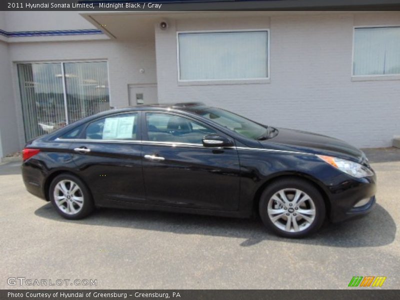 Midnight Black / Gray 2011 Hyundai Sonata Limited