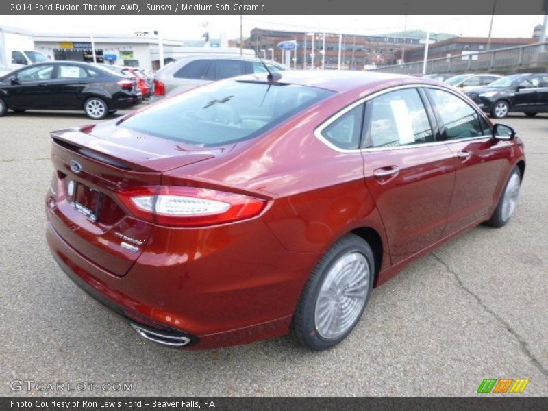 Sunset / Medium Soft Ceramic 2014 Ford Fusion Titanium AWD