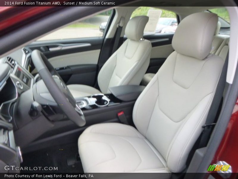 Sunset / Medium Soft Ceramic 2014 Ford Fusion Titanium AWD