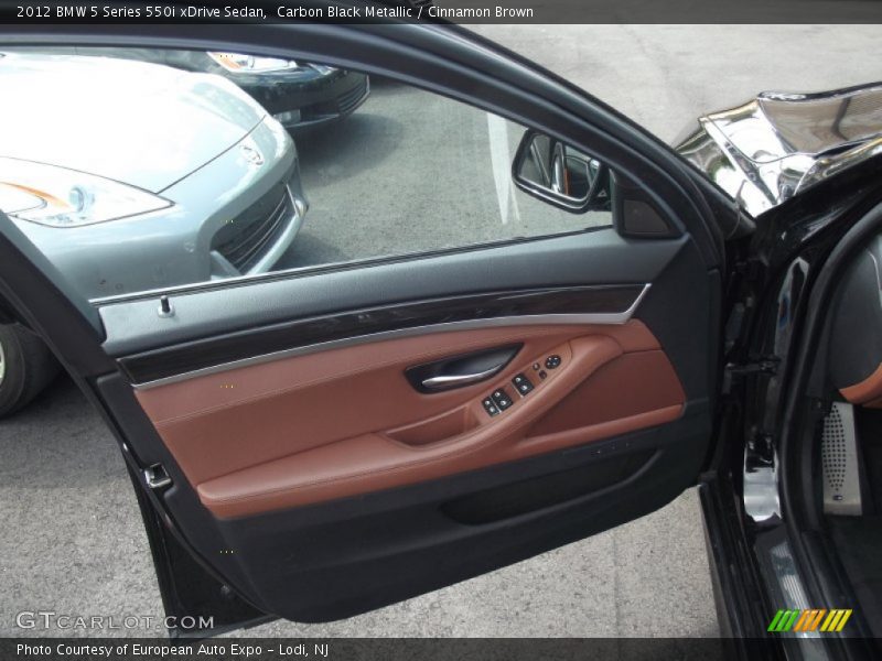 Carbon Black Metallic / Cinnamon Brown 2012 BMW 5 Series 550i xDrive Sedan