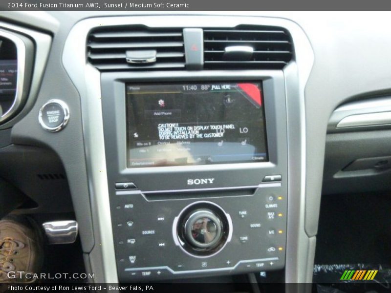Sunset / Medium Soft Ceramic 2014 Ford Fusion Titanium AWD