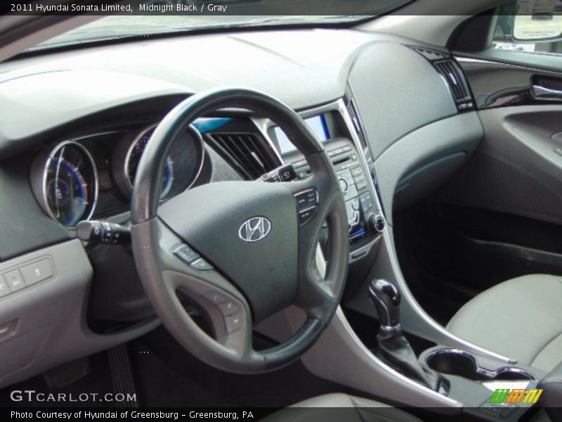 Midnight Black / Gray 2011 Hyundai Sonata Limited