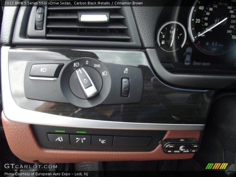 Carbon Black Metallic / Cinnamon Brown 2012 BMW 5 Series 550i xDrive Sedan