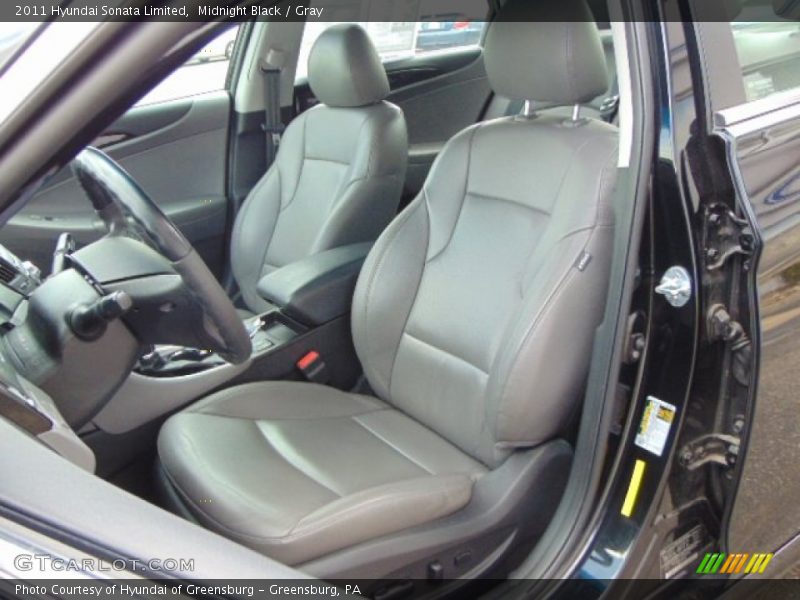 Midnight Black / Gray 2011 Hyundai Sonata Limited