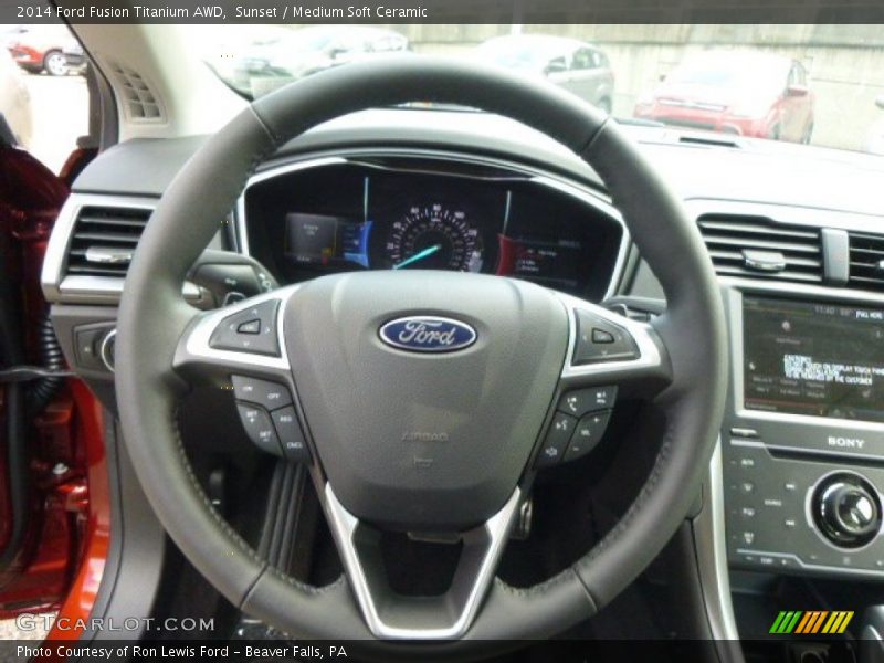 Sunset / Medium Soft Ceramic 2014 Ford Fusion Titanium AWD