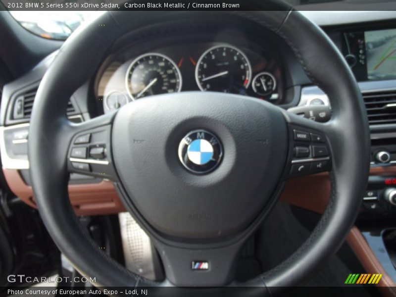 Carbon Black Metallic / Cinnamon Brown 2012 BMW 5 Series 550i xDrive Sedan