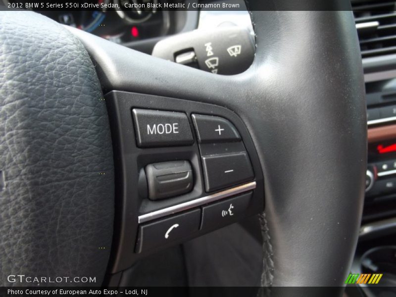 Carbon Black Metallic / Cinnamon Brown 2012 BMW 5 Series 550i xDrive Sedan