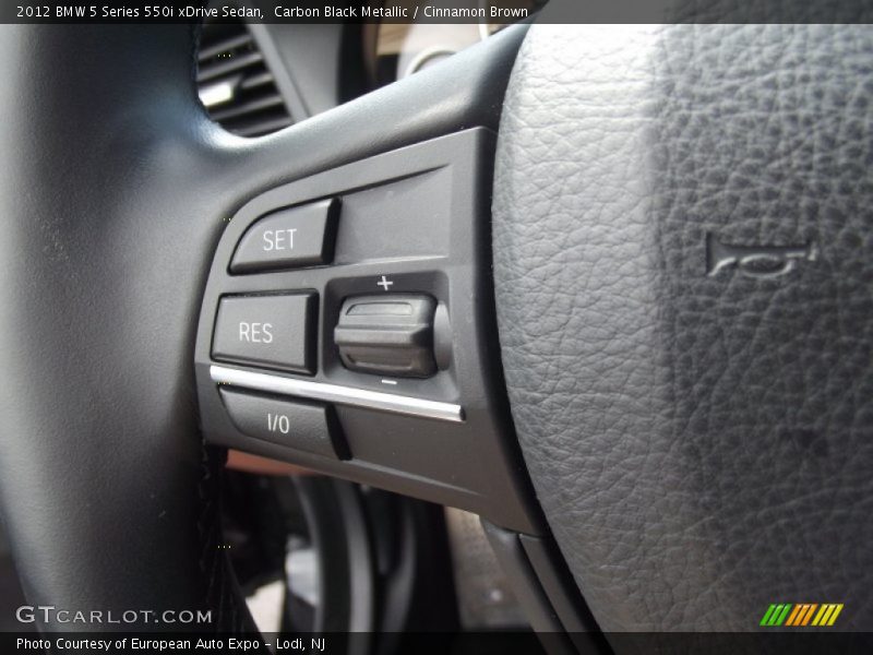 Carbon Black Metallic / Cinnamon Brown 2012 BMW 5 Series 550i xDrive Sedan