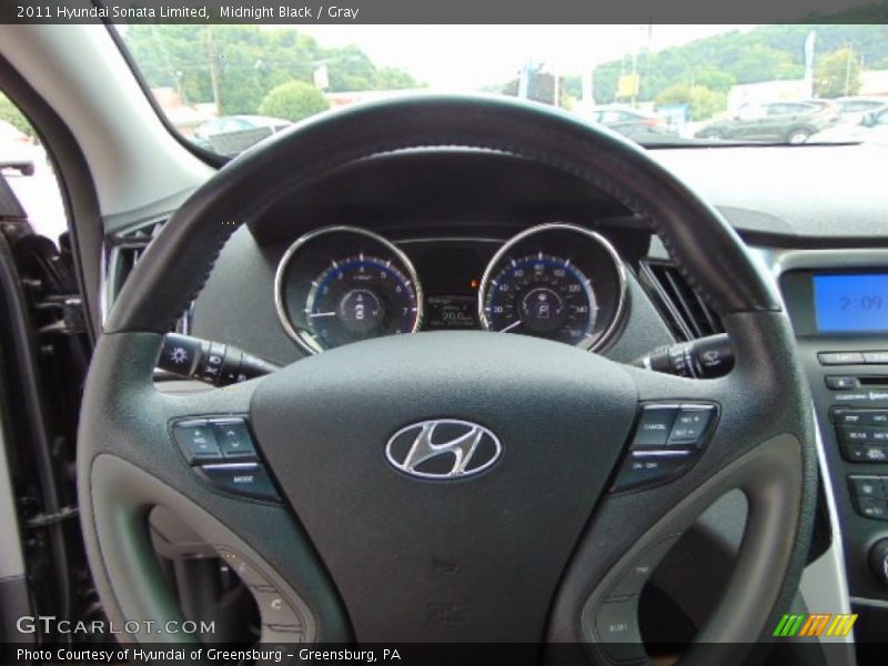 Midnight Black / Gray 2011 Hyundai Sonata Limited