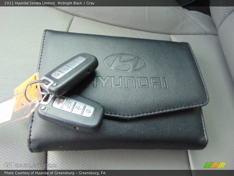 Midnight Black / Gray 2011 Hyundai Sonata Limited
