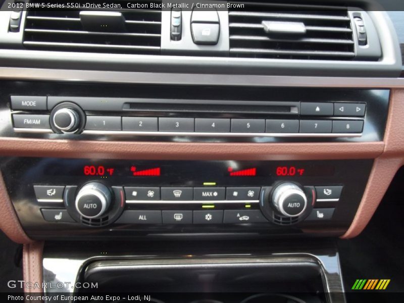 Carbon Black Metallic / Cinnamon Brown 2012 BMW 5 Series 550i xDrive Sedan