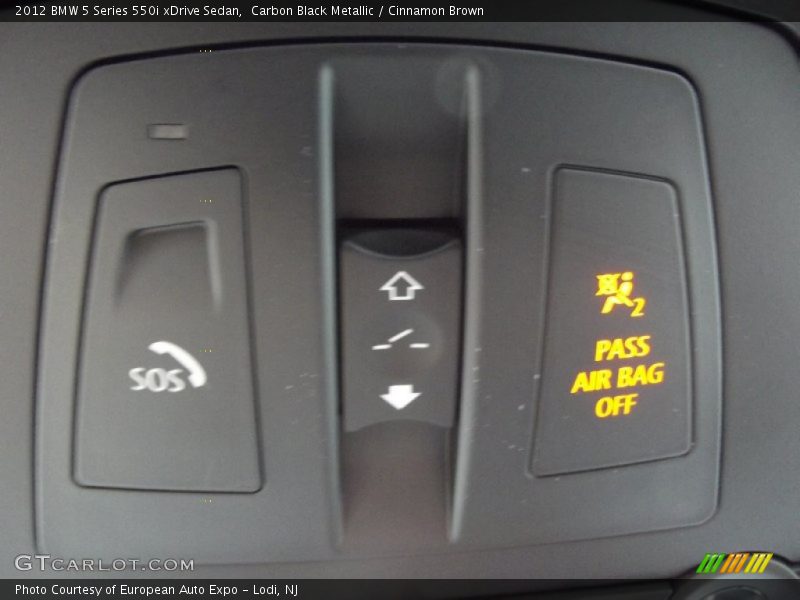 Carbon Black Metallic / Cinnamon Brown 2012 BMW 5 Series 550i xDrive Sedan
