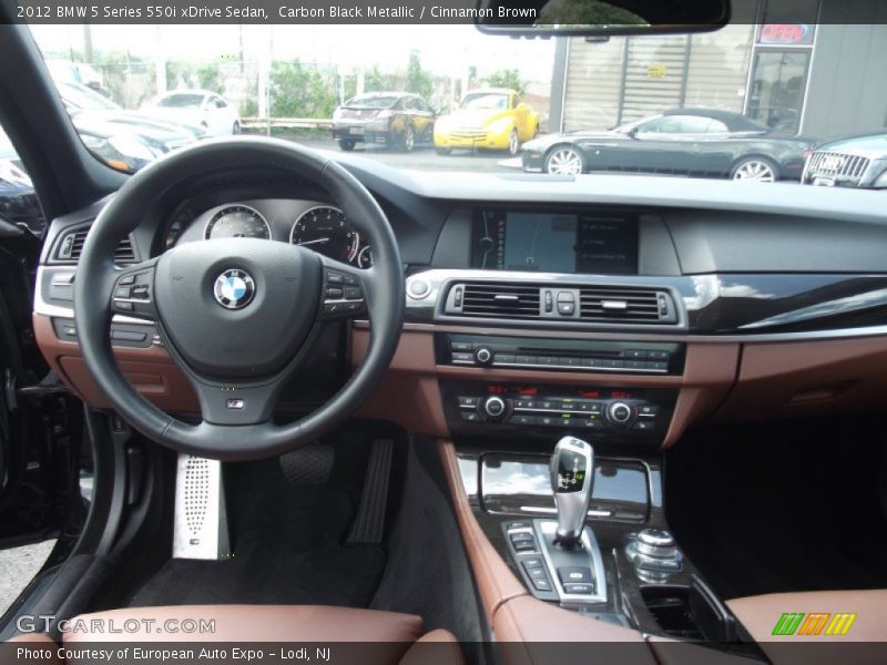 Carbon Black Metallic / Cinnamon Brown 2012 BMW 5 Series 550i xDrive Sedan