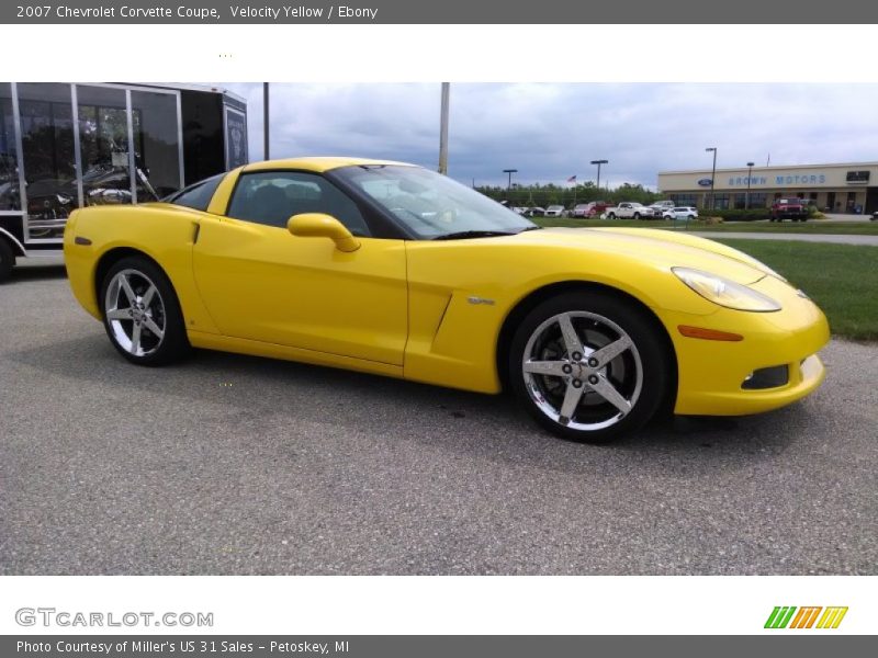 Velocity Yellow / Ebony 2007 Chevrolet Corvette Coupe