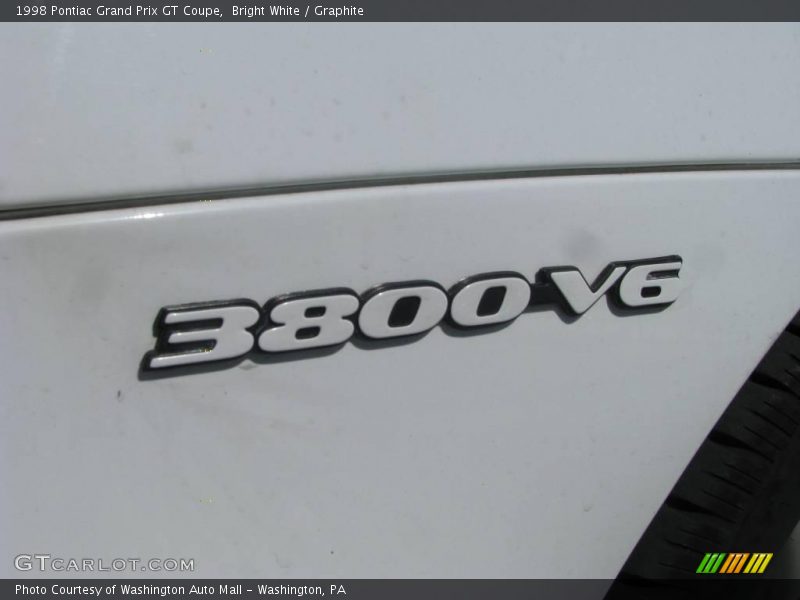 Bright White / Graphite 1998 Pontiac Grand Prix GT Coupe