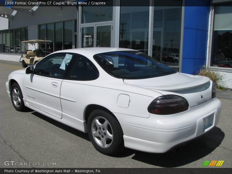 Bright White / Graphite 1998 Pontiac Grand Prix GT Coupe