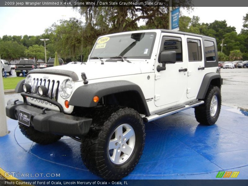 Stone White / Dark Slate Gray/Medium Slate Gray 2009 Jeep Wrangler Unlimited X 4x4