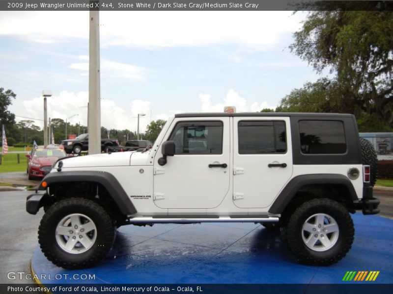 Stone White / Dark Slate Gray/Medium Slate Gray 2009 Jeep Wrangler Unlimited X 4x4