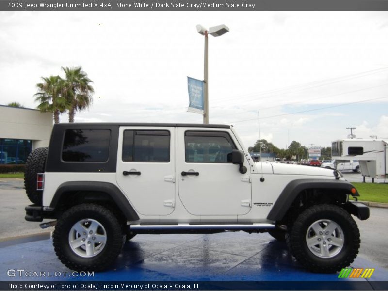 Stone White / Dark Slate Gray/Medium Slate Gray 2009 Jeep Wrangler Unlimited X 4x4
