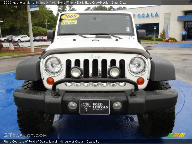 Stone White / Dark Slate Gray/Medium Slate Gray 2009 Jeep Wrangler Unlimited X 4x4