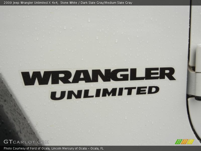 Stone White / Dark Slate Gray/Medium Slate Gray 2009 Jeep Wrangler Unlimited X 4x4