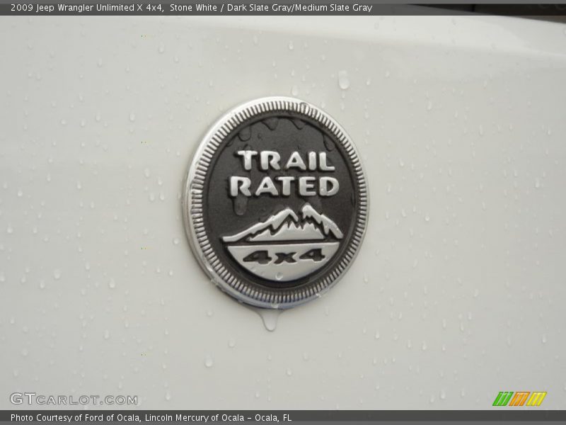 Stone White / Dark Slate Gray/Medium Slate Gray 2009 Jeep Wrangler Unlimited X 4x4