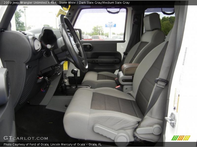 Stone White / Dark Slate Gray/Medium Slate Gray 2009 Jeep Wrangler Unlimited X 4x4